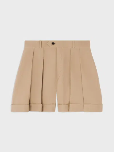 Celine Shorts Woman Color Beige In Brown