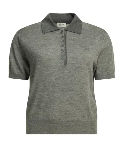 Celine Short-sleeved Polo Shirt In Green