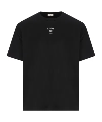 Celine Short-sleeved T-shirt In Black