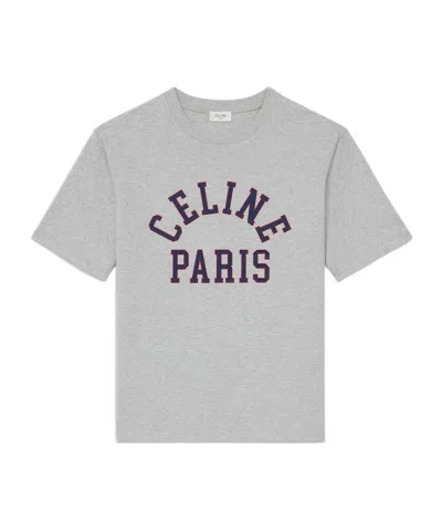 Celine Short-sleeved T-shirt In Gray