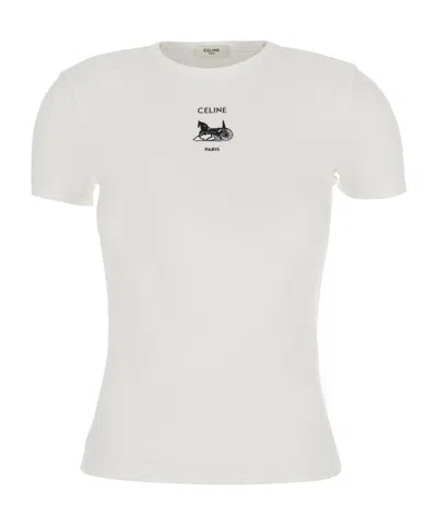 Celine Short-sleeved T-shirt In White
