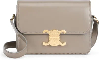 Celine Shoulder Bag Triomphe Classique In Leather In Brown