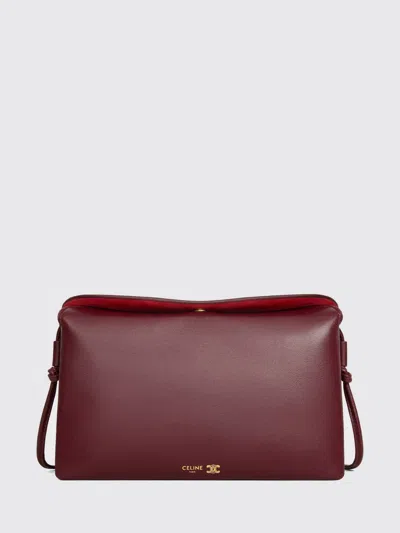 Celine Shoulder Bag Woman Color Wine In Burgundy