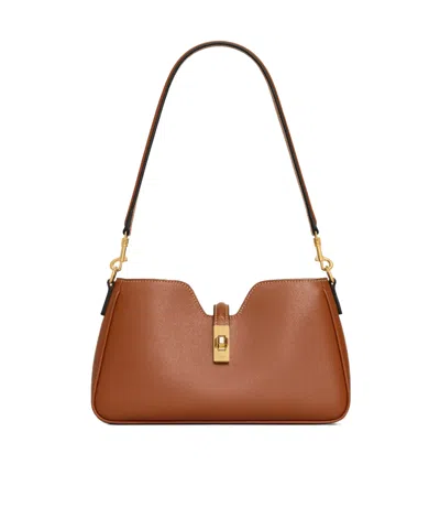 Celine Shoulder Camille 16 Soft In Smooth Calfskin In Brown