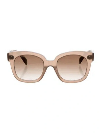 Pre-owned Celine Signature Logo Oversize Sunglasses In Neutral