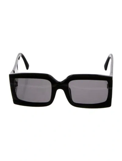 Pre-owned Celine Signature Logo Square Sunglasses In Black