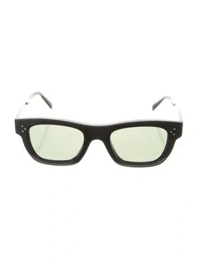 Pre-owned Celine Signature Logo Square Sunglasses In Black