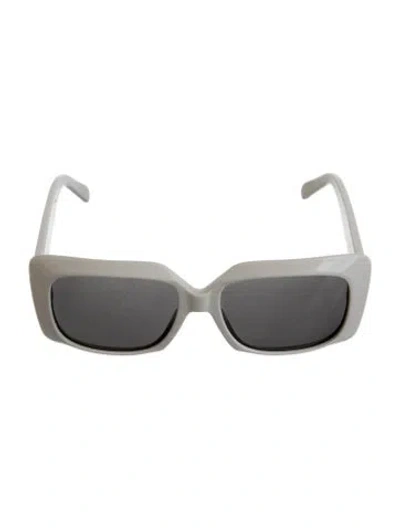 Pre-owned Celine Signature Logo Square Sunglasses In White