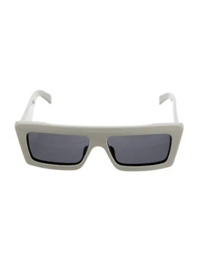 Pre-owned Celine Signature Logo Square Sunglasses In White