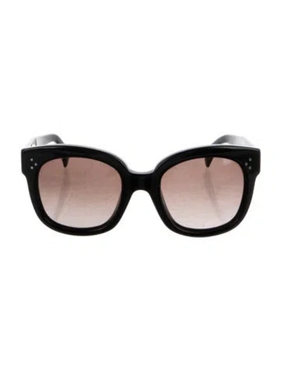 Pre-owned Celine Signature Logo Wayfarer Sunglasses In Black
