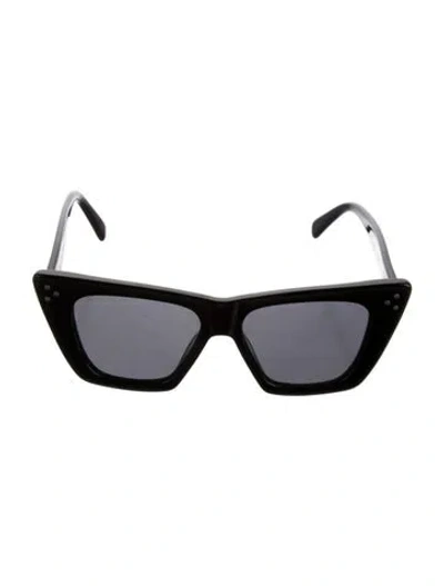 Pre-owned Celine Signature Logo Wayfarer Sunglasses In Black