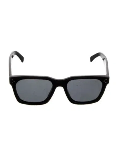 Pre-owned Celine Signature Logo Wayfarer Sunglasses In Black