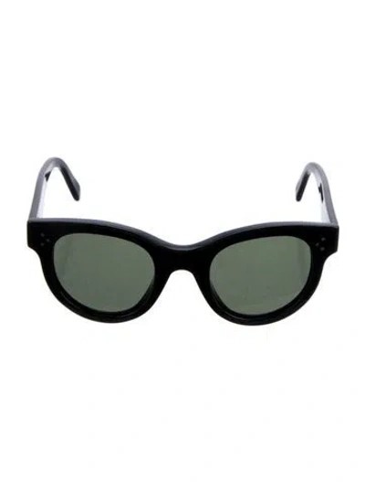 Pre-owned Celine Signature Logo Wayfarer Sunglasses In Black