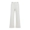 Celine Triomphe Signature Pants Featuring Gold-tone Hardware In White