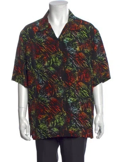 Pre-owned Celine Silk Animal Print Shirt W/ Tags In Multicolor