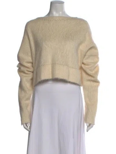 Pre-owned Celine Silk Bateau Neckline Sweater In Neutral