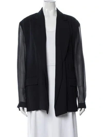 Pre-owned Celine Silk Blazer In Blue