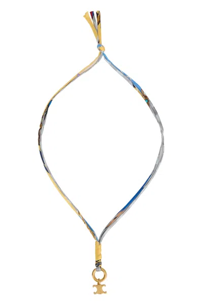 Celine Silk Cord Necklace With Secure Closure - 56 Cm In Multi