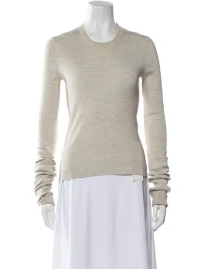 Pre-owned Celine Silk Crew Neck Sweater In Gray