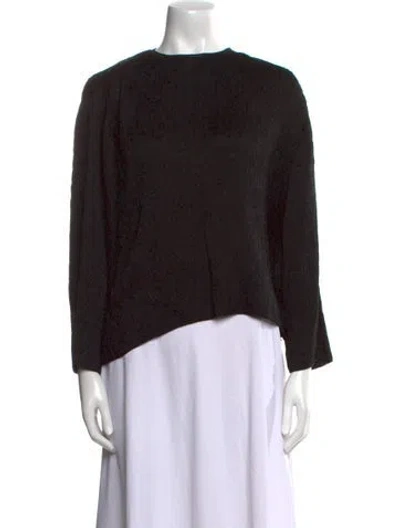 Pre-owned Celine Silk Crew Neck Sweatshirt In Black