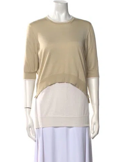 Pre-owned Celine Silk Crew Neck Sweatshirt In Neutral