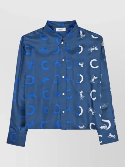 Celine Silk Cropped Shirt