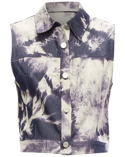 Pre-owned Celine Silk Denim Vest Jacket