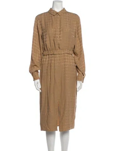 Pre-owned Celine Silk Dress In Neutral