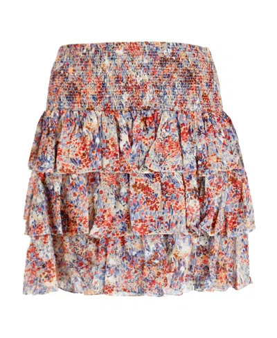 Celine Silk Georgette Skirt In Nude