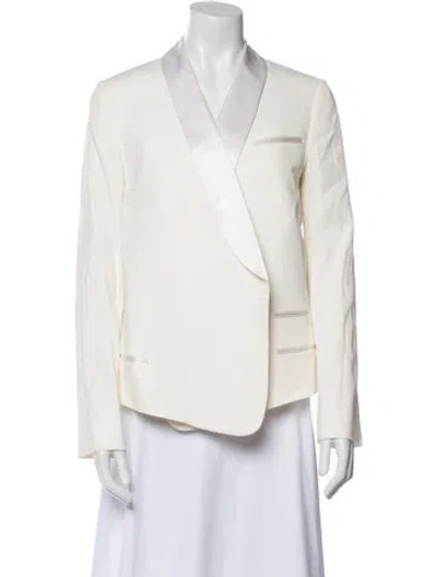 Pre-owned Celine Silk Jacket In White