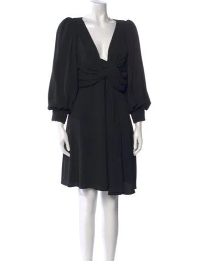 Pre-owned Celine Silk Knee-length Dress In Black