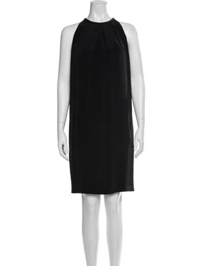 Pre-owned Celine Silk Knee-length Dress In Black