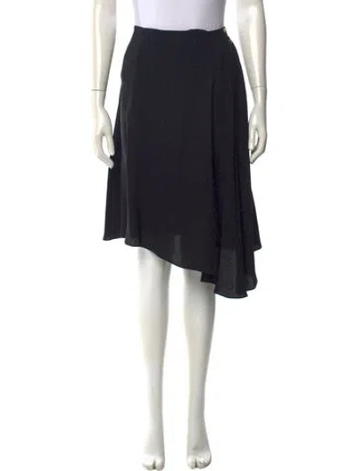 Pre-owned Celine Silk Knee-length Skirt In Black
