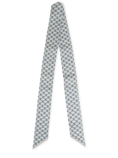 Celine Silk Lavalliere In Brown