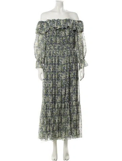 Pre-owned Celine Silk Long Dress