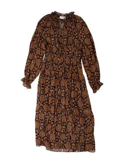 Pre-owned Celine Silk Long Dress In Black
