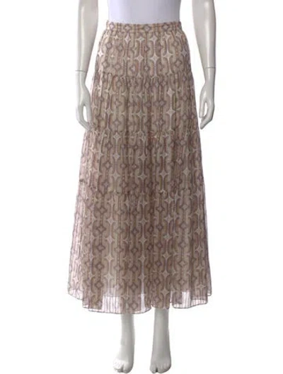 Pre-owned Celine Silk Long Skirt