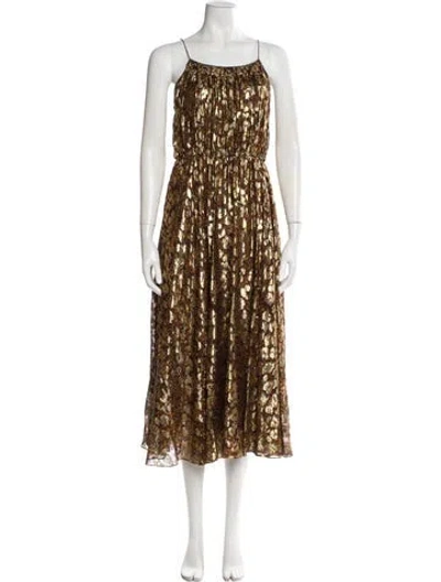 Pre-owned Celine Silk Midi Length Dress