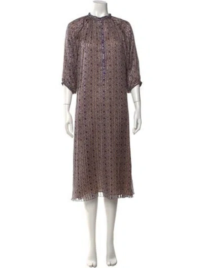 Pre-owned Celine Silk Midi Length Dress