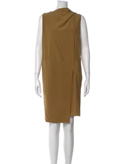 Pre-owned Celine Silk Midi Length Dress In Neutral