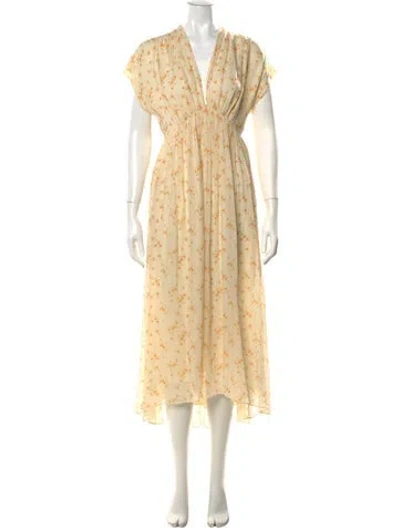 Pre-owned Celine Silk Midi Length Dress In Neutral