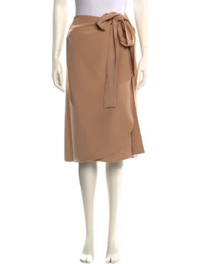 Pre-owned Celine Silk Midi Length Skirt In Neutral