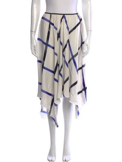 Pre-owned Celine Silk Midi Length Skirt In Neutrals