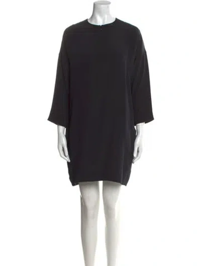 Pre-owned Celine Silk Mini Dress In Black