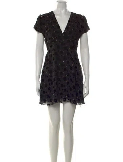 Pre-owned Celine Silk Mini Dress In Black