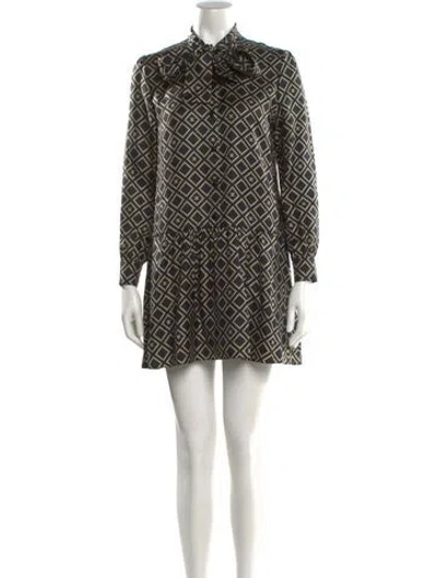 Pre-owned Celine Silk Mini Dress In Black