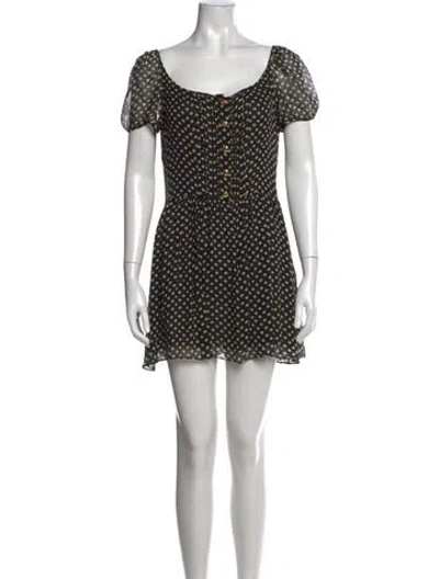 Pre-owned Celine Silk Mini Dress In Black