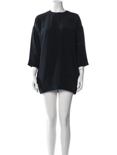 Pre-owned Celine Silk Mini Dress In Black