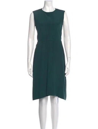 Pre-owned Celine Silk Mini Dress In Green