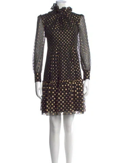 Pre-owned Celine Silk Mini Dress In Multi